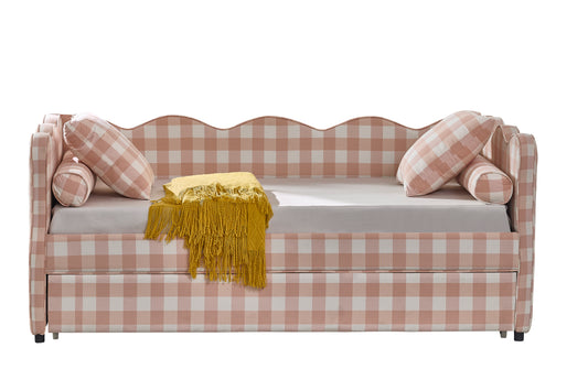 The Lochlan Day Bed -Wavy Pink Gingham
