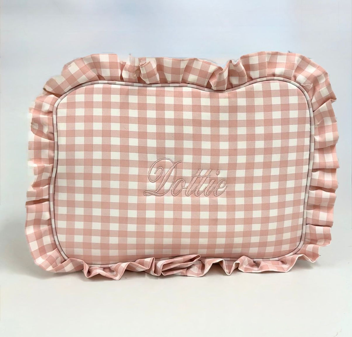 Gingham Ruffle Wash Bag for Children