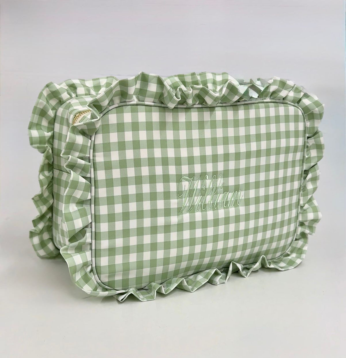 Gingham Ruffle Wash Bag for Children