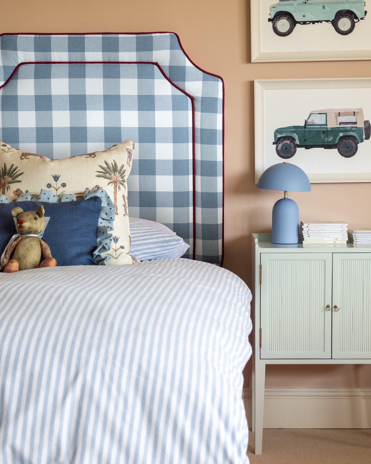 Children's Gingham Single Headboard