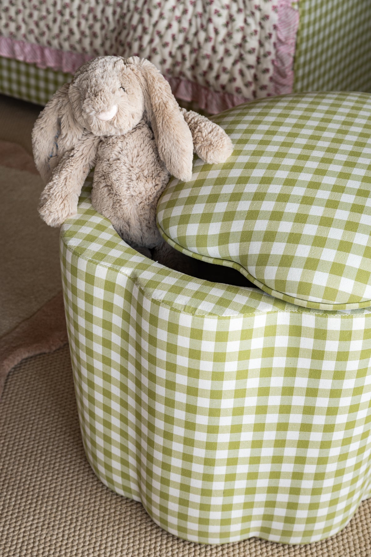 Teddy Storage Ottoman in Green