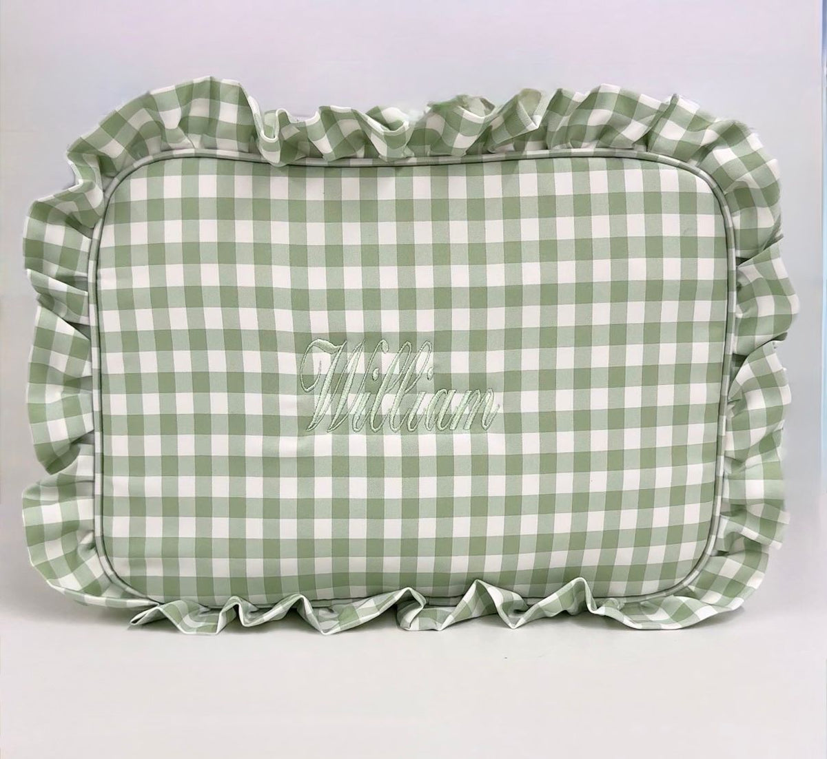 Gingham Ruffle Wash Bag for Children
