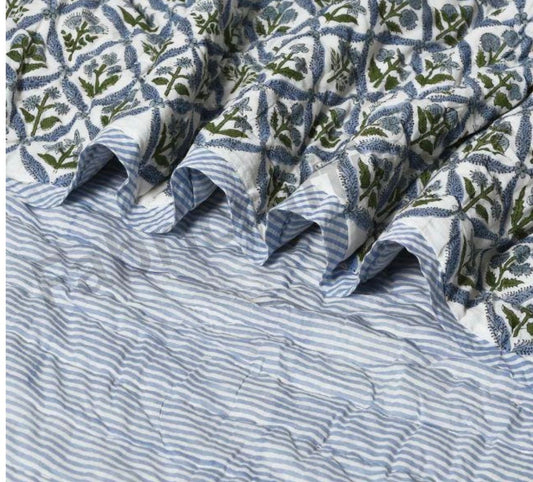 Indian Print Blue and Sage