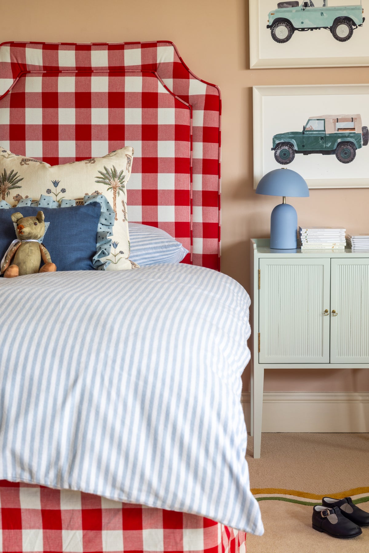 Children's Gingham Single Headboard