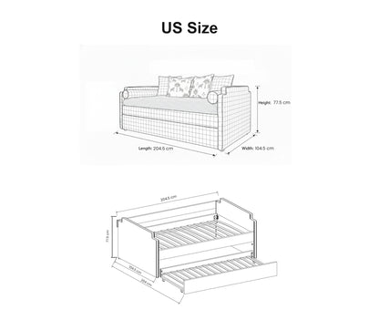 The Posie Upholstered Pink Gingham Children Bed