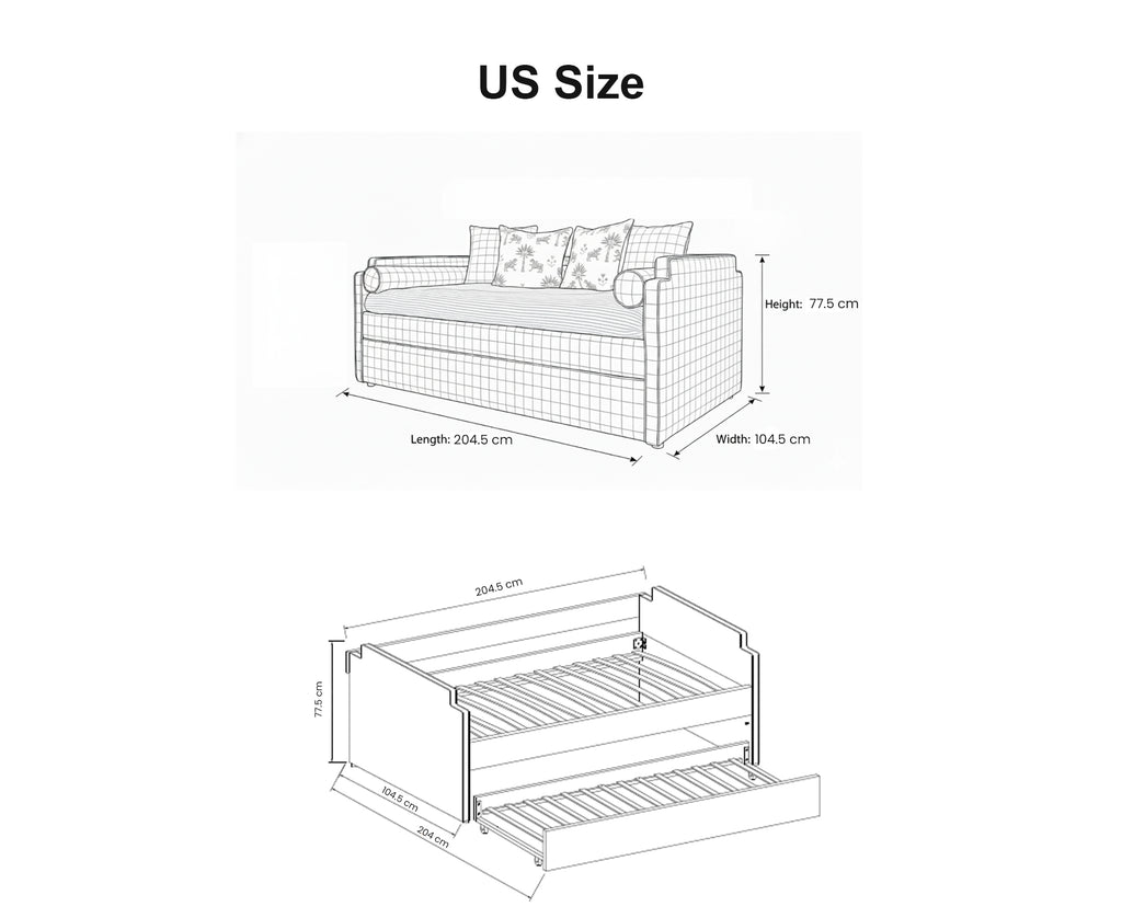 Custom Posie and Penn Bed with customers fabric